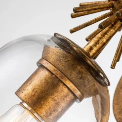 Wandleuchte Metall Glas E27 H: 55,9 cm Up Down Modern