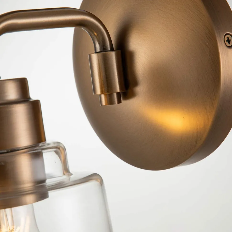 Wandleuchte Metall Glas H: 24,3 cm Vintage ASTANA