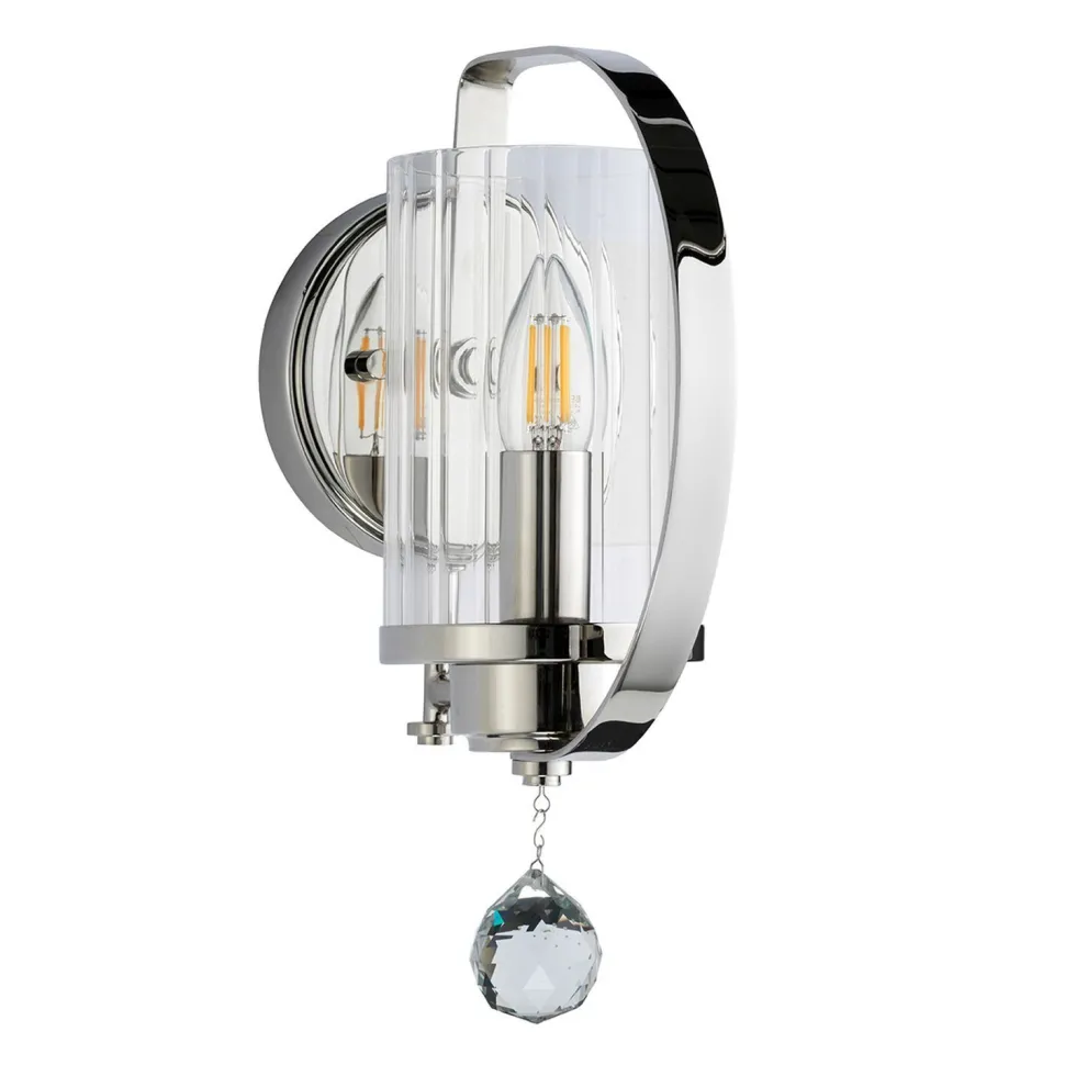 Wandleuchte Metall in Nickel E14 Klassisch dekorativ