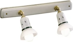 Wandleuchte Metall Keramik verstellbar E14 2-flammig