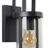 Wandleuchte Metall Schwarz IP23 T:16 cm E27 Garten