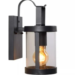 Wandleuchte Metall Schwarz IP23 T:16 cm E27 Garten