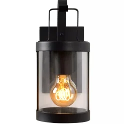 Wandleuchte Metall Schwarz IP23 T:16 cm E27 Garten