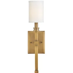 Wandleuchte Metall Stoff H: 45,6 cm Jugendstil E14