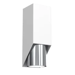 Wandleuchte Metall Weiß Chrom GU10 stilvoll akzentuiert