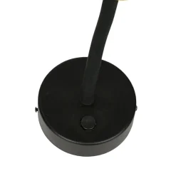 Wandleuchte mit Schalter Schwanenhals GU10 Schwarz Messing