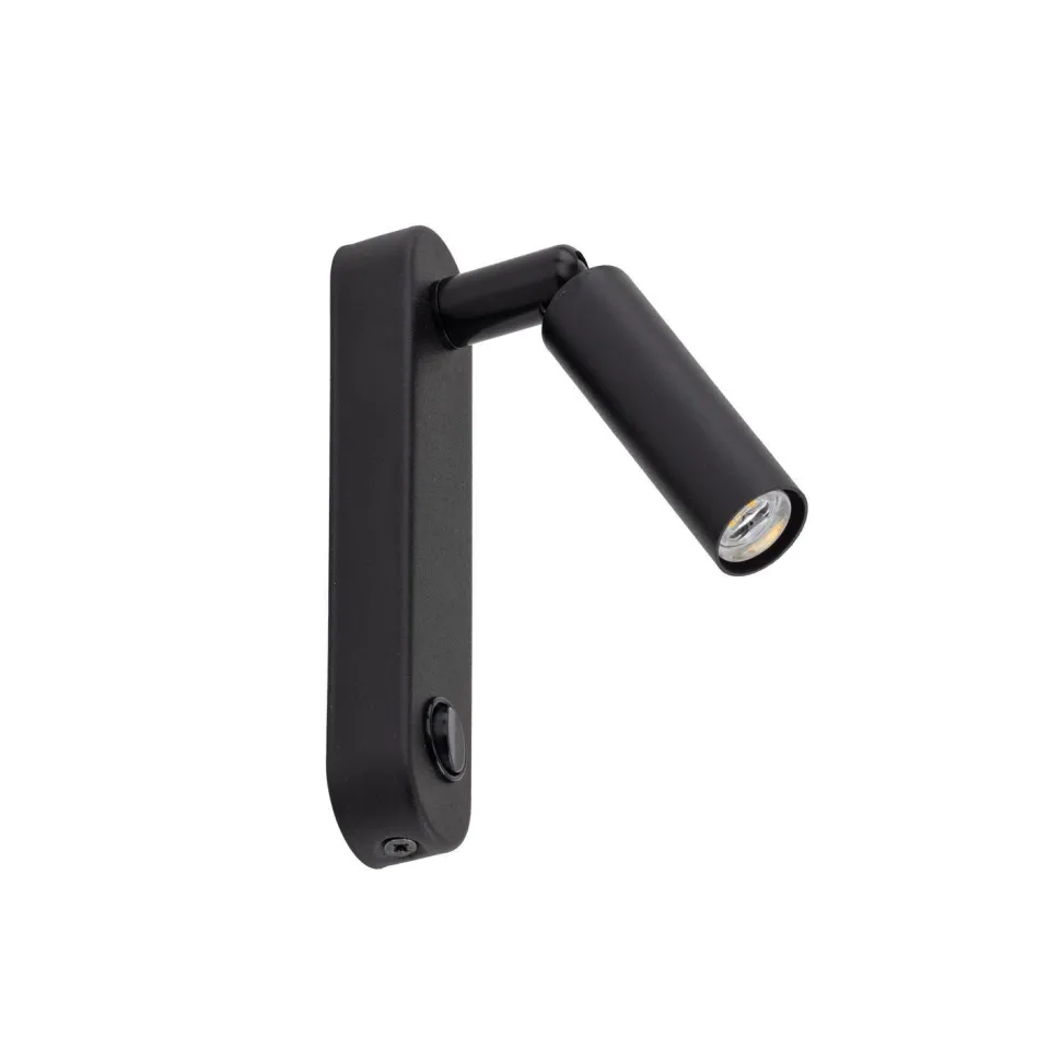 Wandleuchte mit Schalter Metall G9 H: 22cm schwenkbar Schwarz