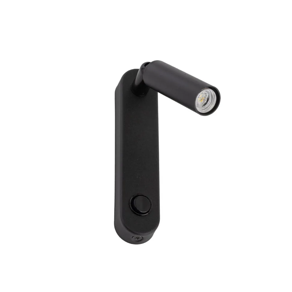 Wandleuchte mit Schalter Metall G9 H: 22cm schwenkbar Schwarz