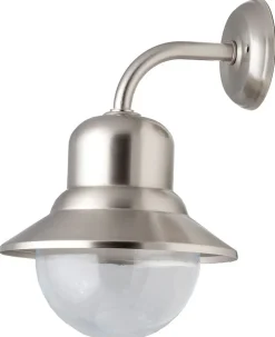 Wandleuchte Nickel Echt-Messing Haus Hof Balkon