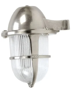 Wandleuchte Nickel IP64 Echt-Messing außen SANTORIN