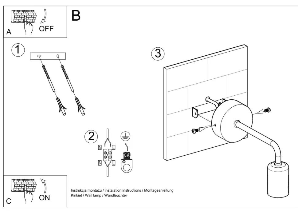 Wandleuchte Retro Metall vielseitig E27 Retro Design