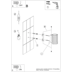 Wandleuchte Rot klein H: 10 cm Aluminium GU10 Indoor