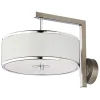 Wandleuchte rund Weiß Chrom LORSAN Flur Wohnzimmer