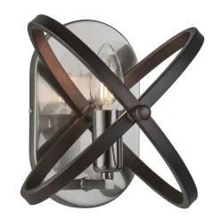 Wandleuchte Rustikal B: 23 cm H: 20 cm klein Metall E14