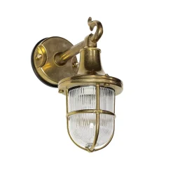 Wandleuchte SANTORIN aus Echt Messing für Außen