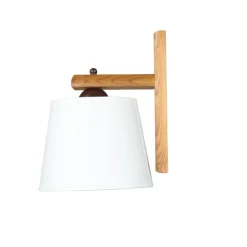 Wandleuchte Schirm Holz wohnlich BEVERELY Lampe