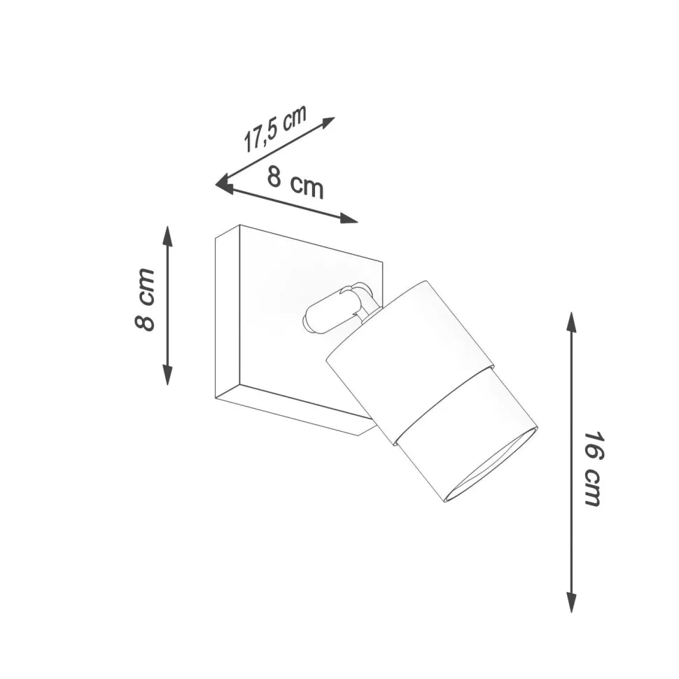 Wandleuchte Schwarz Chrom klein Metall GU10 zum Lesen