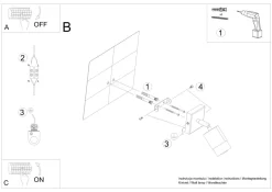 Wandleuchte Schwarz Chrom klein Metall GU10 zum Lesen