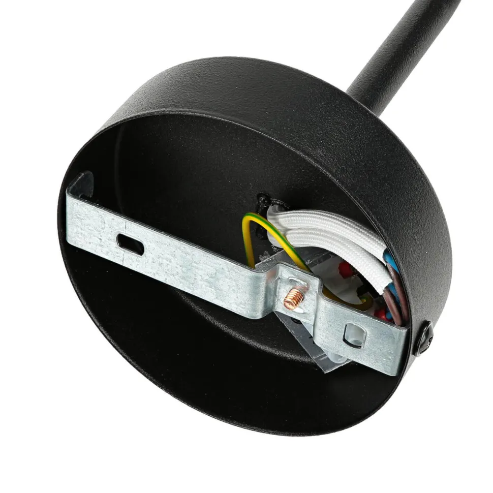 Wandleuchte Schwarz Glas Monaco