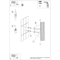 Wandleuchte Schwarz H: 30 cm GU10 2-flammig Aluminium Up Down