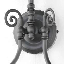 Wandleuchte schwarz Jugendstil 2-flmg.