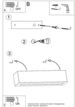 Wandleuchte Schwarz Keramik Glas Up Down indirekt E27