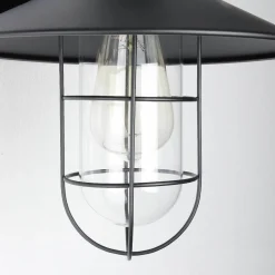 Wandleuchte Schwarz Metall E27 innen Vintage