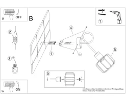 Wandleuchte Schwarz Metall Retro E14 Käfigschirm TISTA