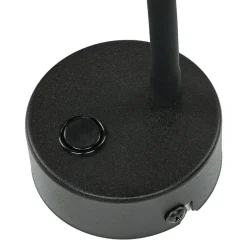 Wandleuchte Schwarz mit Schalter Metall Ø13cm