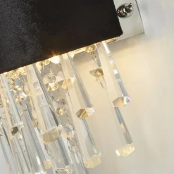 Wandleuchte Schwarz mit Schalter B: 23,5 cm Up Down