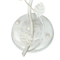 Wandleuchte Shabby Blumen Creme Weiß Landhaus