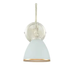 Wandleuchte Shabby Jugendstil Metall Lampe Glas