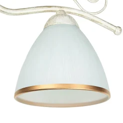 Wandleuchte Shabby Jugendstil Metall Lampe Glas