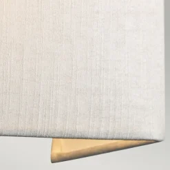 Wandleuchte Stoff Schirm Up Down Creme Messing E27