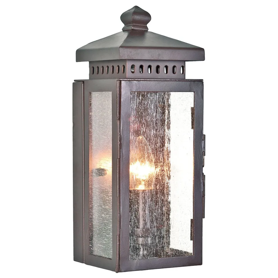 Wandleuchte STRATFORD Braun Aluminium IP43 Vintage