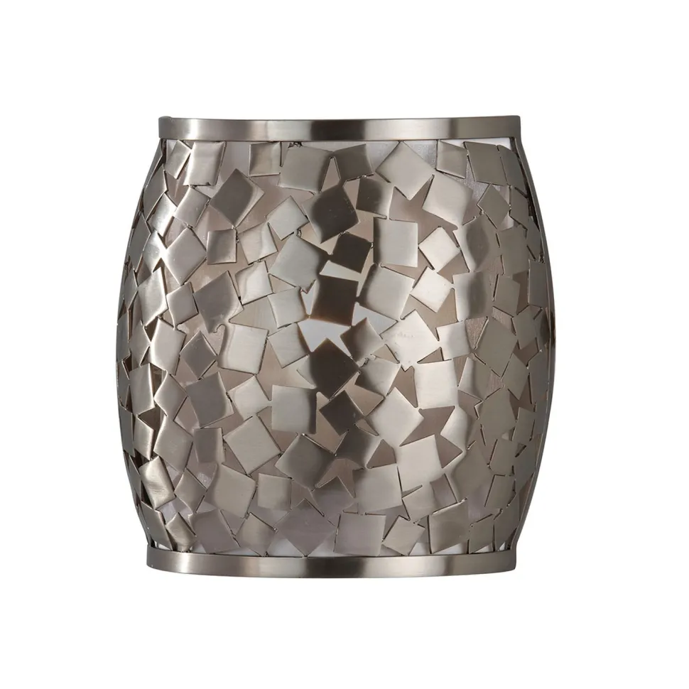 Wandleuchte TAKARA Silbergrau Metall Glas Lampe