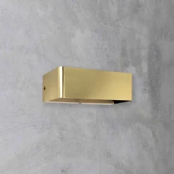 Wandleuchte Up Down B: 18 cm E14 Messing in Bronze hell