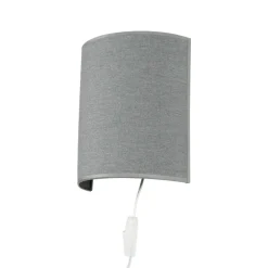 Wandleuchte Up Down Grau E27 indirekt Stoffschirm