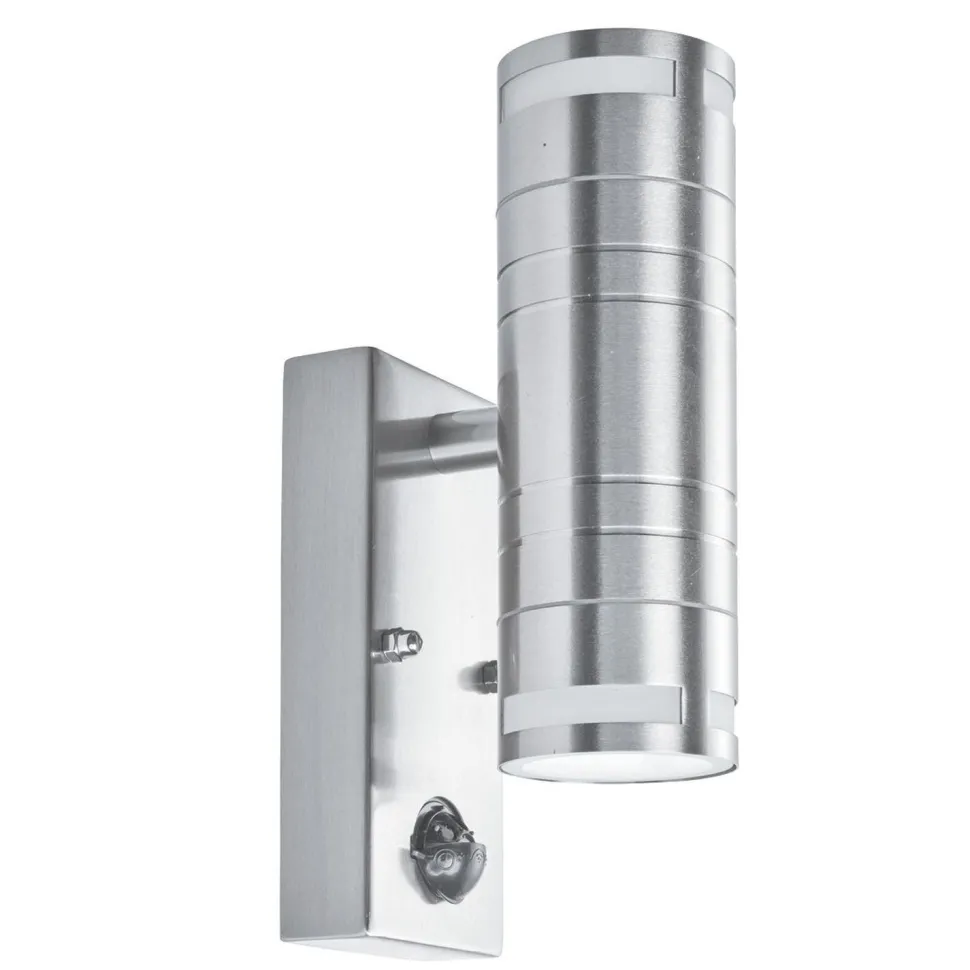 Wandleuchte Up Down IP44 Außen Bewegungsmelder Stahl