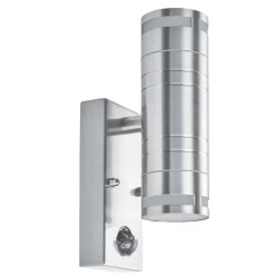 Wandleuchte Up Down IP44 Außen Bewegungsmelder Stahl