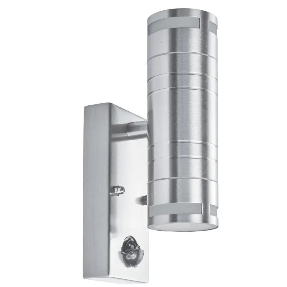 Wandleuchte Up Down IP44 Außen Bewegungsmelder Stahl