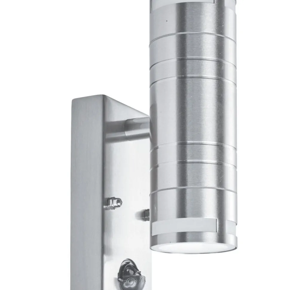 Wandleuchte Up Down IP44 Außen Bewegungsmelder Stahl