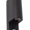 Wandleuchte Up Down Sensor Aluminium H:23 cm IP65 GU10