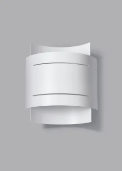 Wandleuchte Up Down Weiß 23 cm Metall Lichtmuster