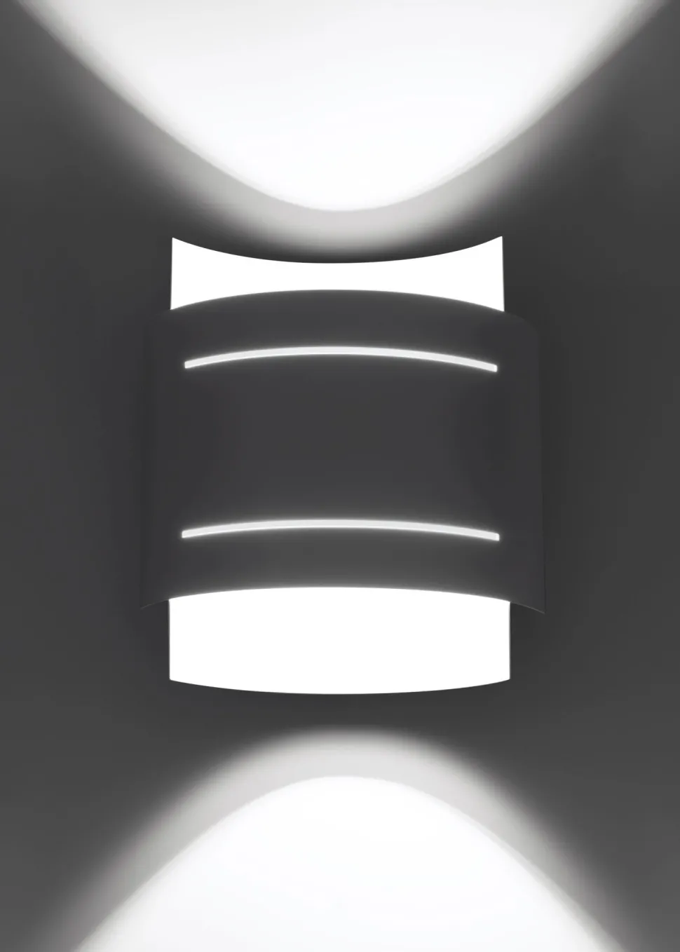 Wandleuchte Up Down Weiß 23 cm Metall Lichtmuster