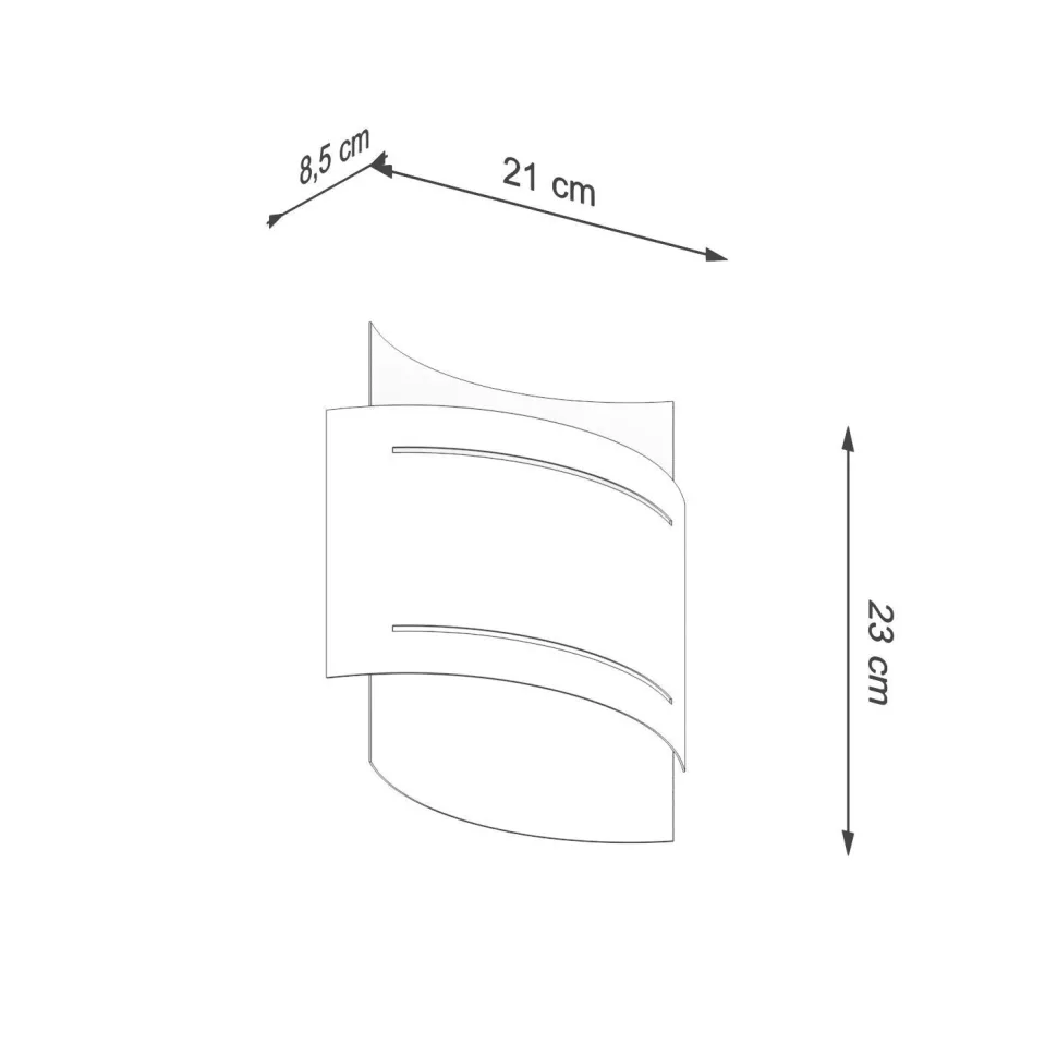Wandleuchte Up Down Weiß 23 cm Metall Lichtmuster