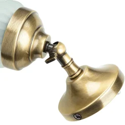 Wandleuchte verstellbar Echt-Messing Glas E14