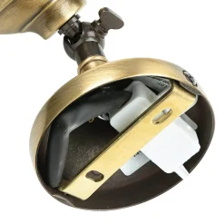 Wandleuchte verstellbar Echt-Messing Glas E14