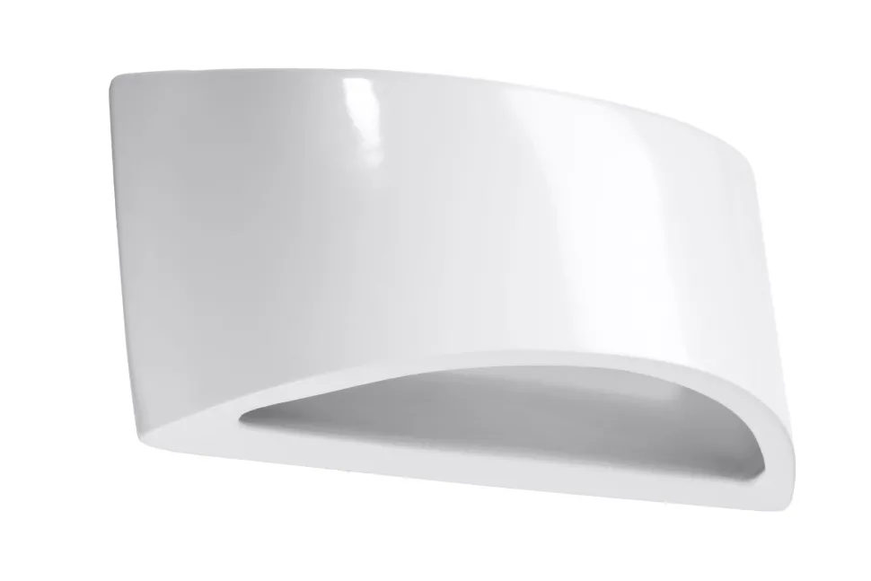 Wandleuchte Weiß Keramik 31,5 cm Up Down bemalbar G9