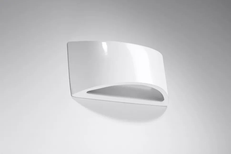 Wandleuchte Weiß Keramik 31,5 cm Up Down bemalbar G9